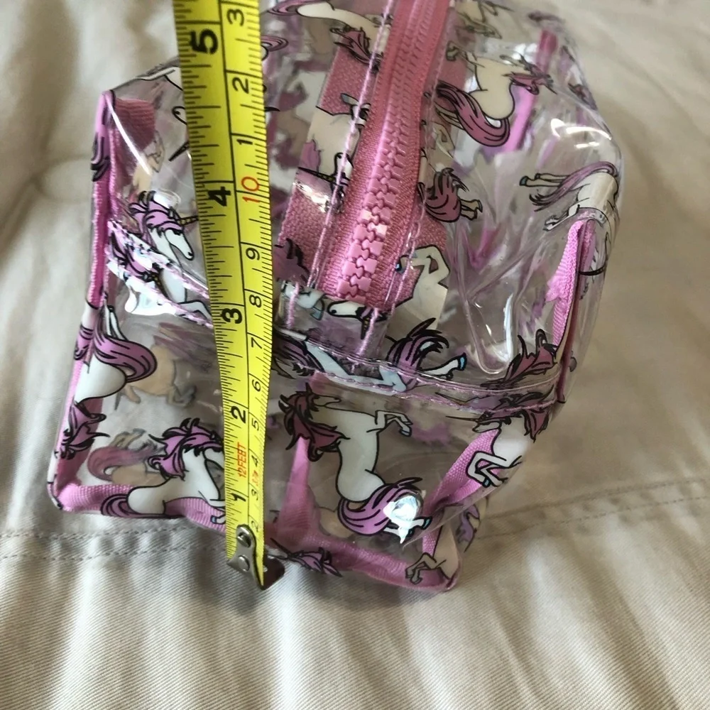 Unicorn Print Clear Cosmetic Bag